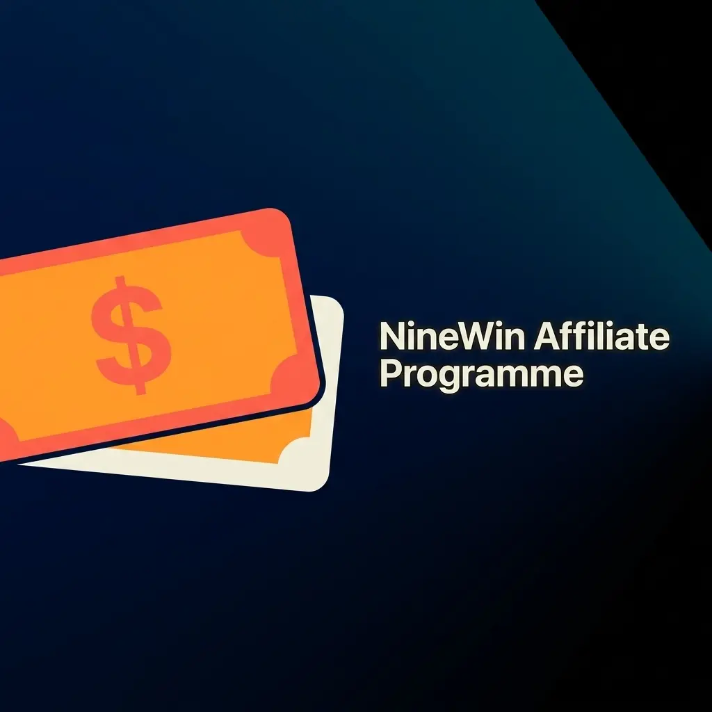 NineWin affiliate programme dashboard showing revenue share tracking, promotional assets, and partner earnings management tools