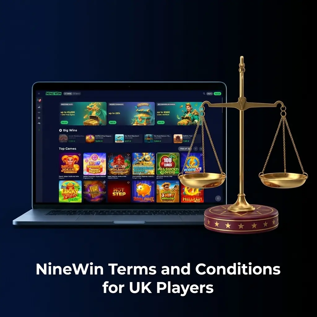 NineWin Terms and Conditions for UK players covering account rules, bonus eligibility, KYC verification, and responsible gambling policies