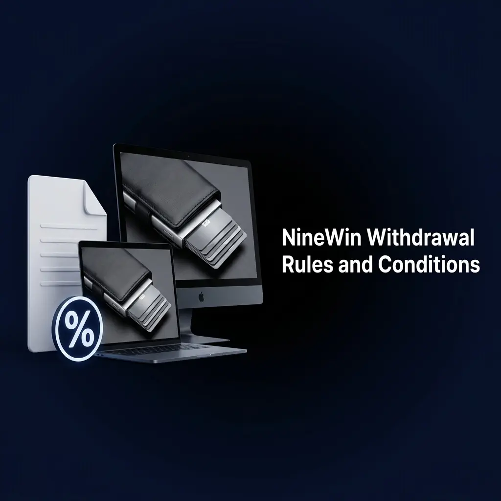 NineWin withdrawal rules: KYC verification, bonus wagering, payment method matching, limits, and processing times for UK players.